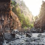 Bridge over a stream in Samaria Gorge, Crete.
